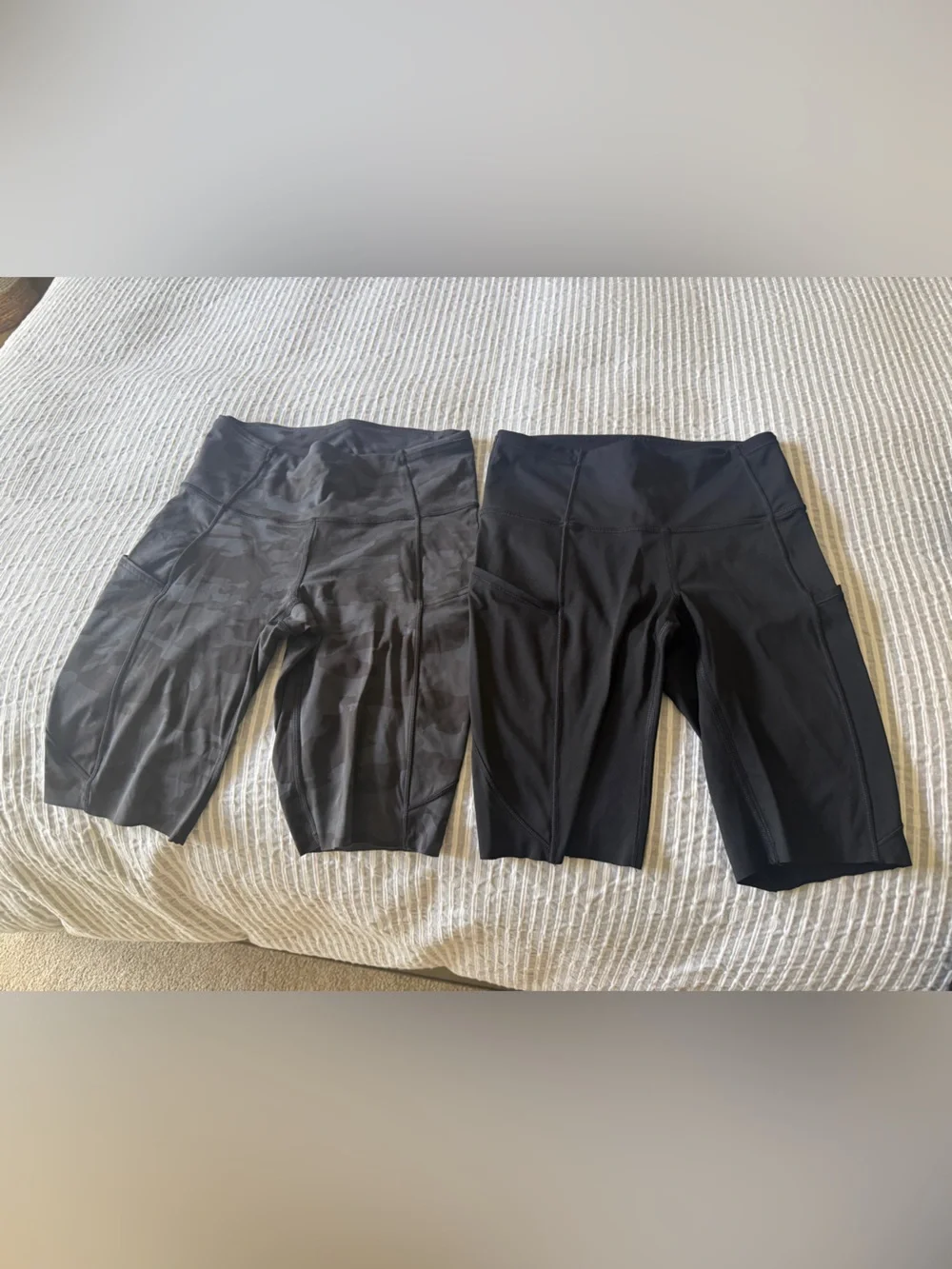 2 Lululemon 9” biker shorts (size 4)